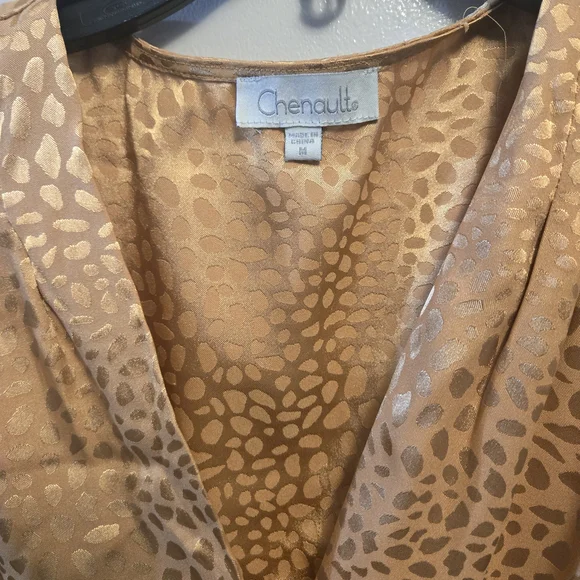 Chenault Gold Animal Print Blouse - Picture 5 of 5